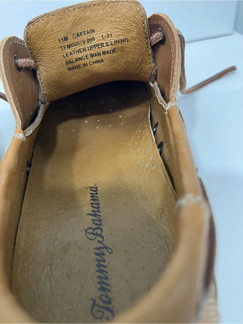 Tommy Bahama Two-Tone Tan and Brown Boat Shoes